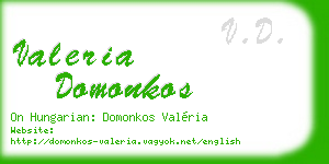 valeria domonkos business card